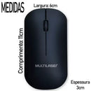 Mouse Sem Fio Multilaser MO307 Preto