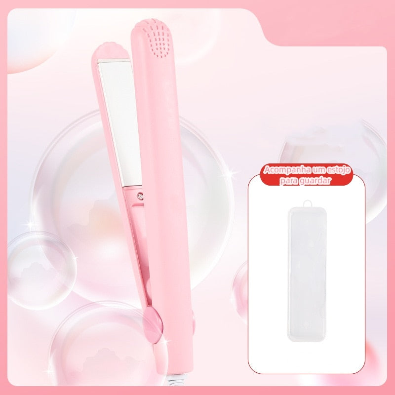 Mini Chapinha/Prancha de Cabelo com Estojo bom para viajem e bolsa